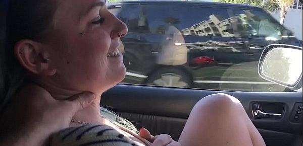  Public Masturbation Playing in Car with Toy - BunnieAndTheDude